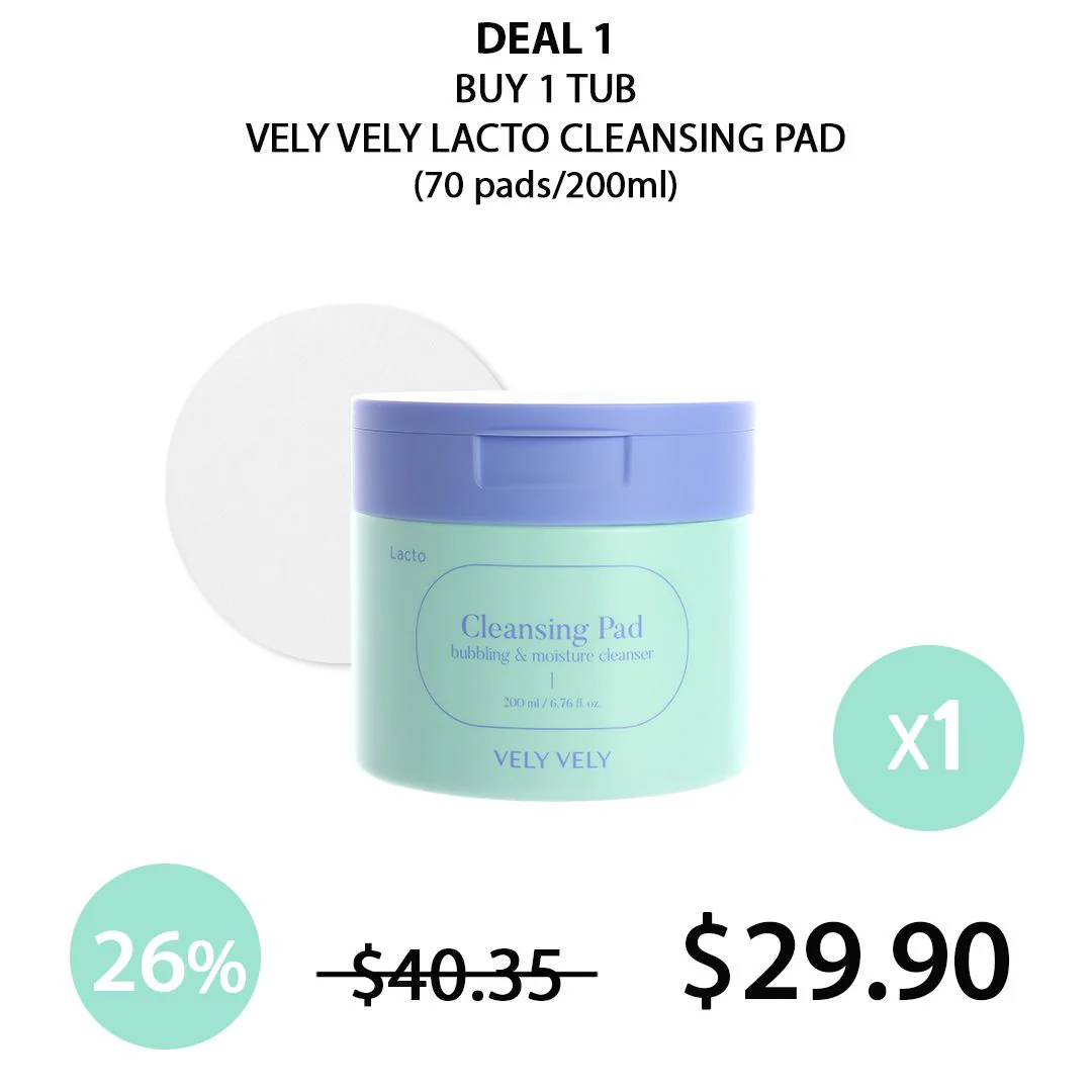 [VELY VELY] Lacto Cleansing Pad 200ml (1 Box = 70 Pads) - Image 3