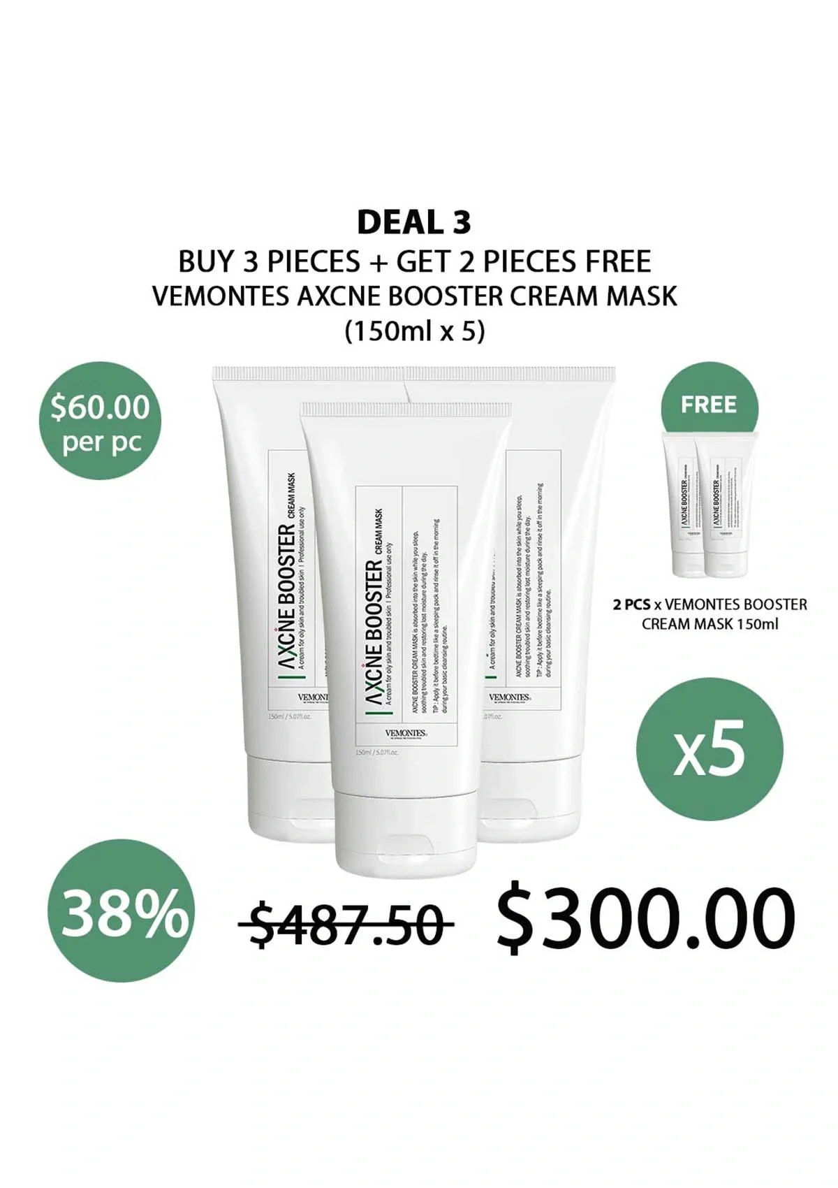 [VEMONTES] Axcne Booster Cream Mask 150ml - Image 18